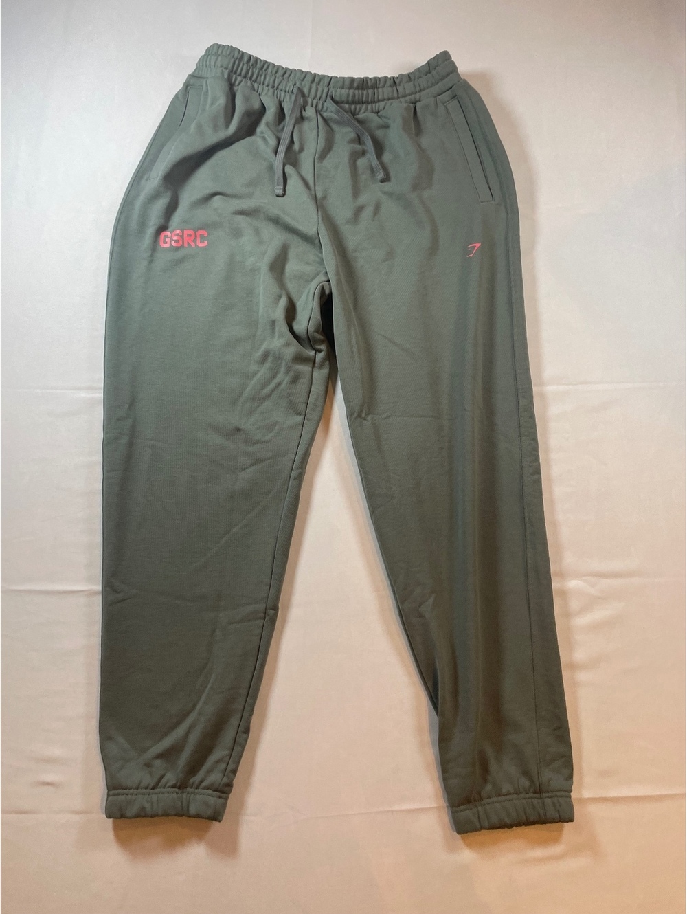 Gymshark GSRC Mens Joggers Sweatpants Olive Green Size Large